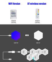 Lámpara De Pared Hexagonal Inteligente RGB Luz Nocturna Cambiante Para Ambiente DIY Forma Música Rítmica Control APP Para Game Room Dormitorio - details 3