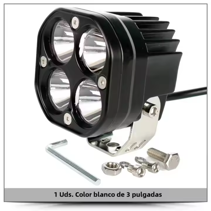 Luz De Trabajo LED 3 Pulgadas 12V-30V Faro Cuadrado De Enfocamiento Para Motocicleta Luz De Conducción Para Offroad Tractores Camiones Y Automóviles Faro Antiniebla - 1