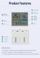 Termómetro Y Higrómetro Digital LCD Para Interior Sensor De Temperatura Y Humedad Estación Meteorológica Con Reloj Para El Hogar Tamaño 77x68x11 Mm - details 10