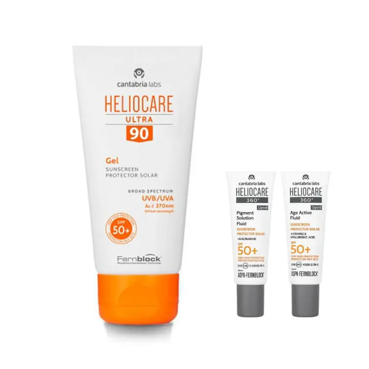 Heliocare Spf 90 Ultra Gel 50 ml + Regalo Protector Age Fluid y Pigment Fluid 3 ml - 1