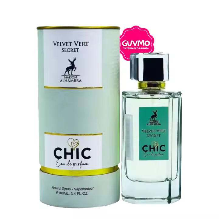 Maison Alhambra Chic Velvet Vert Secret Eau de Parfum 100 ml – Perfume Floral y Almizclado para Mujer con Notas de Hojas de Violeta, Lirio de los Valles y Almizcle - 1