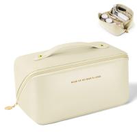 1-4 Uds Bolsa de Cosméticos de Viaje de Gran Capacidad, Bolsa de Maquillaje de PU, Bolsa de Lavado de Viaje Multifuncional y Portátil de Viaje con Asa y Cremallera, para Viajes, Baño - details 8