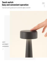 Lámpara De Mesa Recargable USB Táctil LED Para Decoración De Habitaciones Luz Nocturna De Ambiente Para Restaurante Barra Luz De Escritorio - details 3