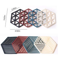 Silicona Trivet Mats Y Almohadillas Resistentes Al Calor En Forma De Hexágono Multifuncional Para Cocina Herramienta De Mesa Tenedor Antiadherente - details 9