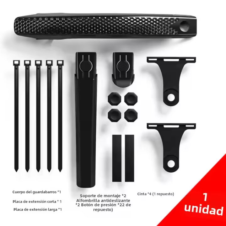 Parachoques Desmontable Para Bicicleta Protector De Barro Freno De Rueda Frontal Y Trasera Para Vuelco De Tierra Y Carretera 700C Material PP Fuerte - 1