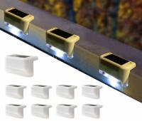 12 luces solares para cubierta, acabado de bronce, impermeable, lámpara solar LED para caminos al aire libre, patio, escaleras, escalones y vallas. (Luz blanca, luz cálida y luz de color son opcionales.) - details 4