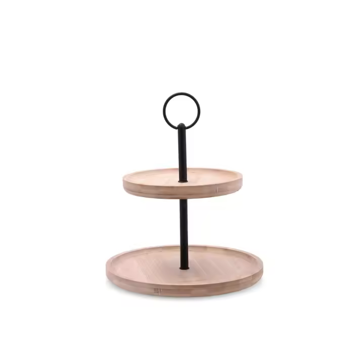 BIDASOA BAMBU Bandeja Bambú 2 Niveles 20+15X25CM Madera Madera - 1