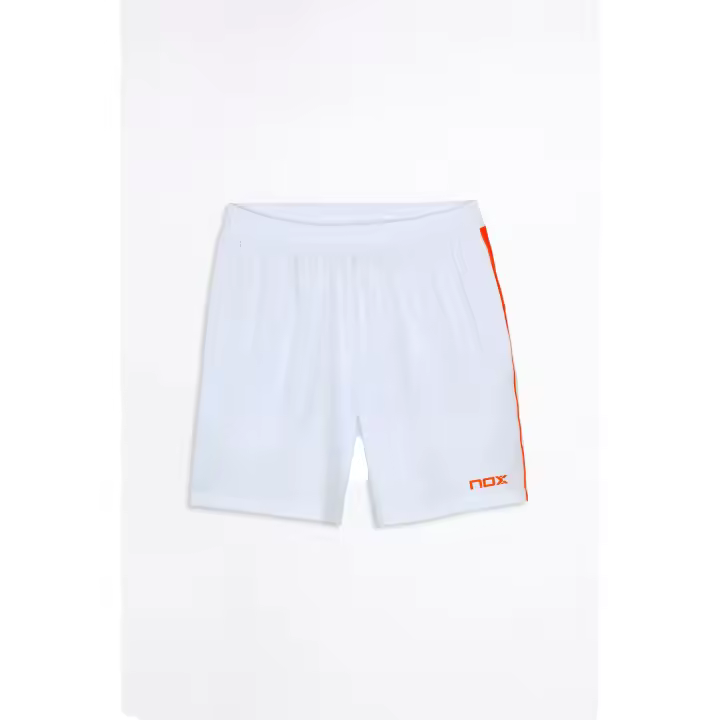 Short Nox Team Regular color blanco/naranja para hombre. Ideal para pádel y tenis - 1