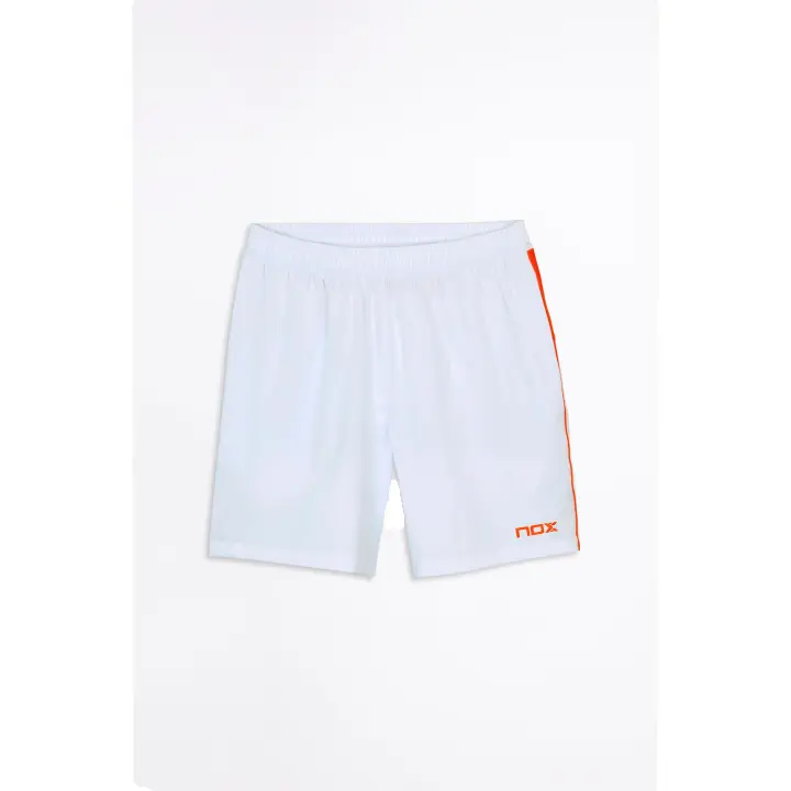Short Nox Team Regular color blanco/naranja para hombre. Ideal para pádel y tenis - 1