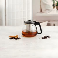 Tetera de Vidrio con Filtro en Acero Inoxidable - Ideal para Té e Infusiones - Filtro Desmontable y Lavable - Kitchen&Go - details 2