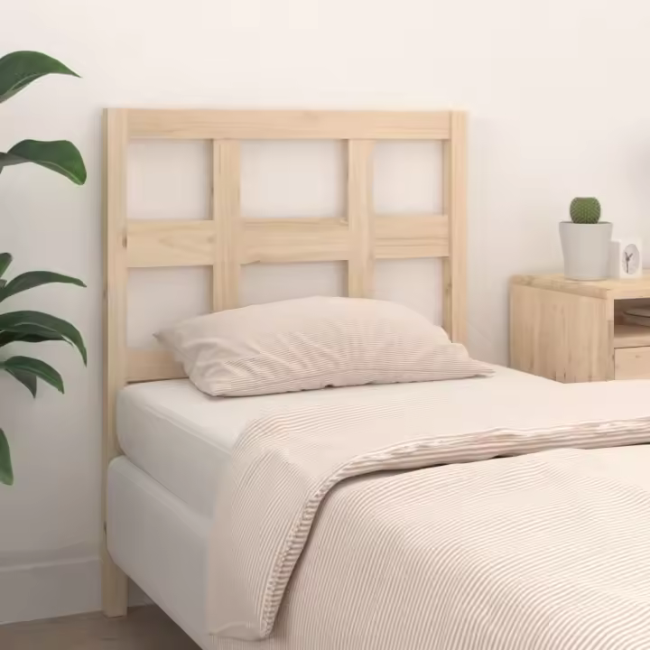 vidaXL Cabecero de cama madera maciza de pino 95,5x4x100 cm - 1