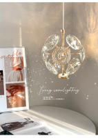 Modern Chandelier De Cristal Puro K9 Pequeño Lámpara De Pared Para Dormitorio Luces Colgantes Para Pasillo Y Barra Decoración Noble - details 9