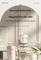 GIANXI Taza De Viaje Portátil a Prueba De Fugas Con Diseño De Lirio De La Valldor Stainless Steel Aislada Para Café Taza Húmeda Útil - details 0