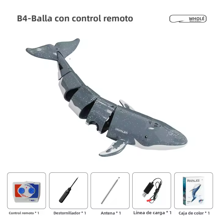 Submarino RC Remotamente Controlado Juguete De Buceo Para Niños Delfín Ballena Tiburón Barco De Navegación En Piscinas Lago Regalo De Juguetes Acuáticos - 1
