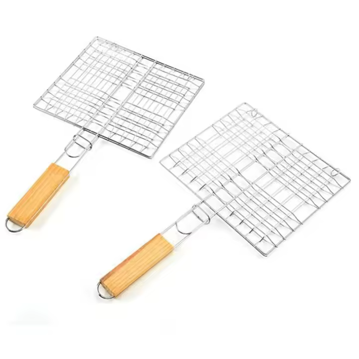 UDS Parrilla portátil de Maple inoxidable Parrilla portátil cesta de Parrilla de Maple inoxidable bistec Viand - 1