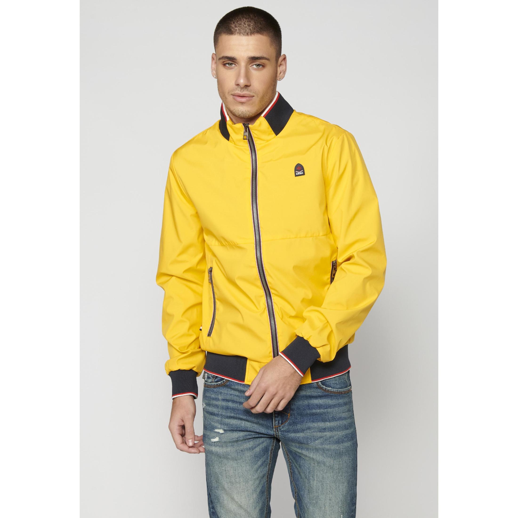 Koroshi Chaqueta cazadora tipo sudaderz con cremallera 100% poliéster hombre | moda casual