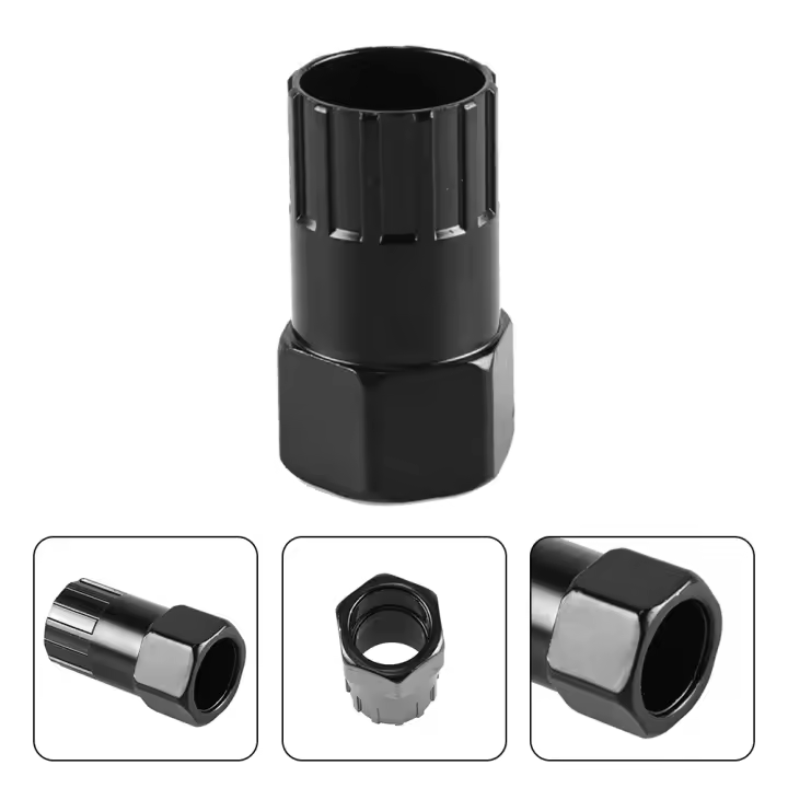 Herramienta De Reparación Para Cadena De Bicicleta Negro Desbloqueador De Engranaje Flywheel Llave De Bloqueo Herramienta De Eliminación Accesorios De Bicicleta - 1