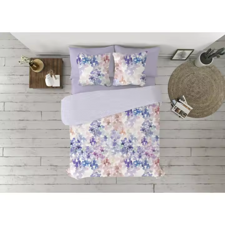 Juego de funda nórdica Pierre Cardin SARA Malva Cama de 105 2 Piezas - 1