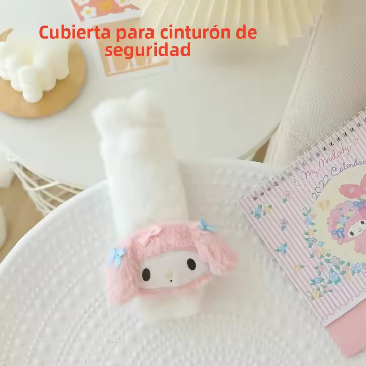 Cojín De Espalda Encantador De Fresa My Melody Para Coche Sofá Cama Cubierta De Cinturón De Asiento Decoración Del Hogar De Terciopelo Suave Y Cómodo Estilo Japonés - 1