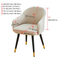 Funda De Silla Elástica De Color Sólido Para Sala De Estar Y Comedor Protector De Asiento De Juego Europeo Polyester/Cotton - details 0