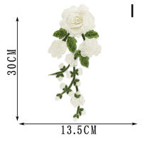 1PC Parche Bordado De Floral Para Ropa Patch De Rosa Tamaño 30cm * 13.5cm Accesorios De Costura Hechos a Mano Y Ecológicos - details 13