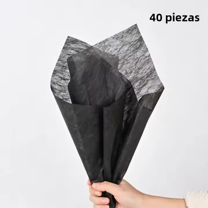 Papel Decorativo Translúcido De Algodón Lechoso Para Empaquetado De Flores Florista Envoltura De Bouquet De Boda Colorido Suave Papel De Decoración - 1