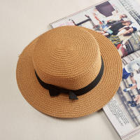 Sombrero De Paja Con Lazo COKK Panama Para Mujer Casual Verano Protección Solar Banda Ancha Sombreros De Playa Unisex - details 10