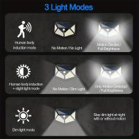 Lámpara De Pared Solar Con Sensor De Movimiento Y Sensor Humano Impermeable Para Jardín Patio Escaleras Luz De Porche - details 2