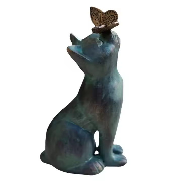 Figura Decorativa de Resina Para Interiores y Exterior, 8171, Mariposa de Gato - 1