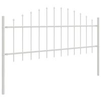 valla de jardín vidaXL blanca con parte superior en arco de 3,4x0,75 m de acero - details 2