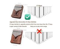 Kalimba Piano de Cega Pulgar Marimba 17 Teclas - details 2