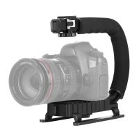 PULUZ-estabilizador de cámara SLR de mano en forma de C, soporte de agarre de mango de cámara DV portátil ABS con zapata fría, carga máxima: 3kg - details 0