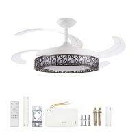 Ventilador de Techo con Luz LED 72W – Motor DC Silencioso – Aspas Retráctiles – 6 Velocidades, Luz Cálida, Día y Fría (3000K-4000K-6000K) – Temporizador – Ø102 cm, Mando Incluido [Clase de eficiencia energética E] - details 8