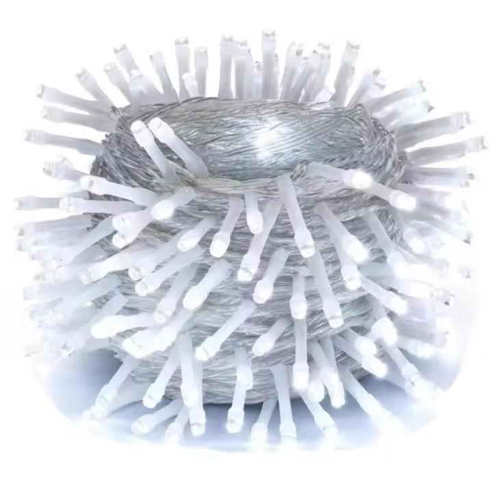 Guirnaldas Luces 500-2000 LED 22.45m-89.95m Exterior Enchufar 8 Modos Cable Transparente con Temporizador Decoración para Arbol Navidad Varios Colores Blanco 500 leds 3m+22.45m - 1