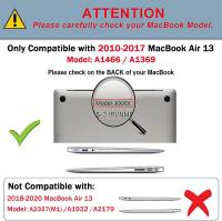 FGNS Carcasa Protectora para MacBook Air 13.3"(Modelo: A1466/1369),Funda Dura Compatible con MacBook Air 13 Pulgadas (Versión Antigua: 2010-2017, Modelo: A1466 / A1369), - details 0