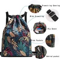 Mochila plegable de la cuerda de la prenda impermeable del bolso de la cuerda con el peso ligero del compartimiento de bolsillo - details 1