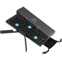 Teclado Bluetooth Plegable Con Soporte Magnético De Aleación De Aluminio Mini Teclado Recargable Para Tableta iPad - details 0
