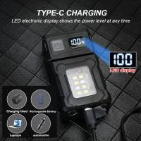 Linterna LED Recargable Mini USB Portátil Con Imán En La Punta Y Luz COB Para Emergencias Y Camping Super Brillante Y Impermeable - details 2