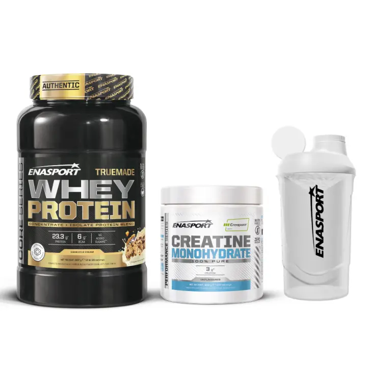 Pack Truemade 2lb + Creatina Creapure 300g + Shaker Wave Blanco 600 MLT - 1