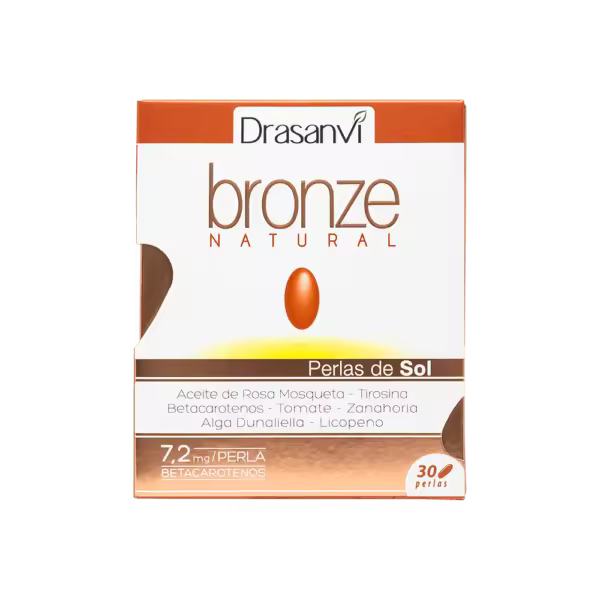 Drasanvi Bronze Natural 30 Perlas - Complemento Alimenticio Rico en Ácidos Grasos y Pigmentos Naturales para Protección Celular - 1
