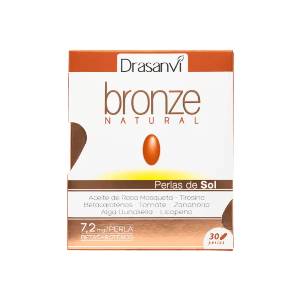 Drasanvi Bronze Natural 30 Perlas - Complemento Alimenticio Rico en Ácidos Grasos y Pigmentos Naturales para Protección Celular - 1