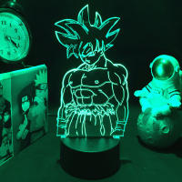 Figura De Anime Japonés Dragon Ball Super Saiyan Goku Vegeta Con Soporte De Cristal LED Ilusión 3D Luz Nocturna Colorida Para Niños Cumpleaños - details 6