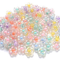 30/100/200Pcs Cuentas De Acrílico Para Joyería Espaciadoras Estrella Flor Para Hacer Pulseras Collares Suministros DIY Para Niñas - details 14