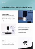Máquina de Coser y Acolchar con Luz Incorporada: 38 Patrones, 2 Hilos de Bloqueo, Longitud Ajustable, 4 Pasos para Ojales, Ideal para Principiantes y Adultos - details 6