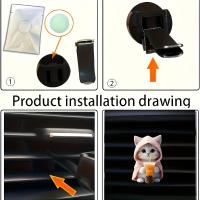 Aromaterapia De Gato Lindo En Acrílico Para Coche Fragancia Duradera Clip Para Ventilador Decorativo Y Aromaterapia - details 4