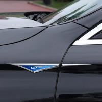 2pcs Pegatinas De Coche 3D De Aleación Para Peugeot GT GTI GTLine 508 5008 3008 208 2008 308 Accesorios De Coche Para Decoración Del Lado Del Coche Y Panel Del Motor - details 0