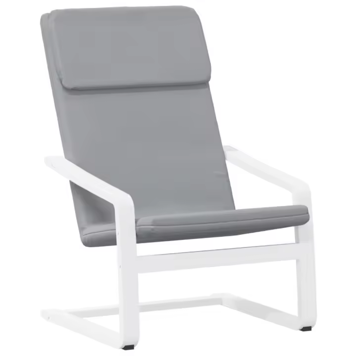 vidaXL Sillón de relax de tela gris claro - 1