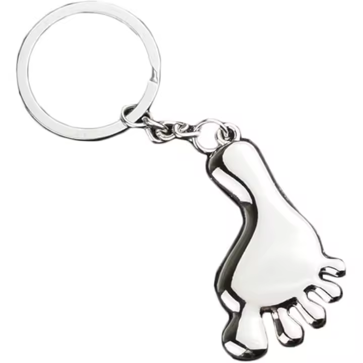Llaveros de pie de metal, llaveros con forma de pie, llaveros colgantes para bolso, llaveros con forma de pie para mujeres y hombres, regalo - 1