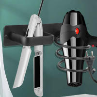 Soporte De Secador De Pelo De Aluminio Espacial Para El Baño Estante De Almacenamiento Para Linterna Y Rizador Pared Montado Accesorios De Baño - details 7