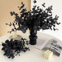 Flores Artificiales De Eucalipto Negro 34cm Para Decoración De Habitaciones Y Mesas Decoración De Navidad Y Año Nuevo - details 0